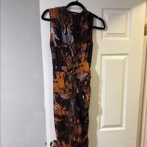 Alexander McQueen Multicolor Snake Print Dress